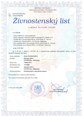 živnostenský list