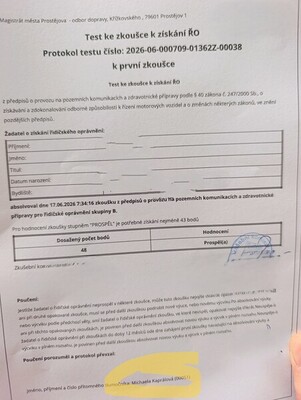 Tlumočení závěrečné zkoušky k získání řidičského průkazu skupiny B