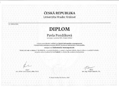 Diplom - Univerzita Hradec Králové